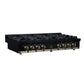FORNO Ambassador Valente 48" Gas Cooktop, 8 Sealed Burners with 2 Dual Ring Burners, Cast Iron Grates in Black with Antique Brass Accents and Copper Rivet Trim, FCTGS5799-48CPBLK