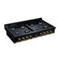 FORNO Ambassador Valente 48" Gas Cooktop, 8 Sealed Burners with 2 Dual Ring Burners, Cast Iron Grates in Black with Antique Brass Accents and Copper Rivet Trim, FCTGS5799-48CPBLK