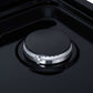 FORNO Ambassador Valente 48" Gas Cooktop, 8 Sealed Burners with 2 Dual Ring Burners, Cast Iron Grates in Black with Antique Brass Accents and Copper Rivet Trim, FCTGS5799-48CPBLK