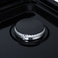 FORNO Ambassador Valente 48" Gas Cooktop, 8 Sealed Burners with 2 Dual Ring Burners, Cast Iron Grates in Black with Antique Brass Accents and Copper Rivet Trim, FCTGS5799-48CPBLK