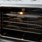 FORNO Giovanni 30" 4.32 cu. ft. Gas Range with 5 Burners, Air Fry Basket, Wok Support and Griddle in White with Antique Brass Accents, FFSGS6274-30WHT