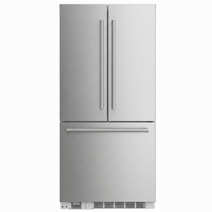 FORNO Rivestito 36" 15.5 cu. ft. Built-In French Door Refrigerator with Automatic Ice Maker and Stainless Steel Panels, FFRBI1811-36FR