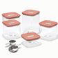 Caraway 14-Piece Glass Airtight Container Set with Magnetic Storage Organizer