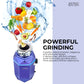 FORNO ACQUA BrightDiamond Amethyst 1 HP Ultra-Quiet Garbage Disposal with Motion Sensor Light & Pre-Wired Air Switch