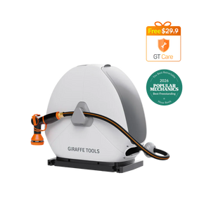 Ground-Mounted Retractable Hose Reel-1/2in-82ft