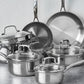 Henckels 2pc Stainless Steel Fry Pan Set, CLAD H3 Series