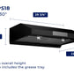Hauslane | Chef Ducted Black Stainless Steel Undercabinet Range Hood, UC-PS18BSS