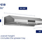 Hauslane | Chef Ducted Black Stainless Steel Undercabinet Range Hood, UC-PS18BSS