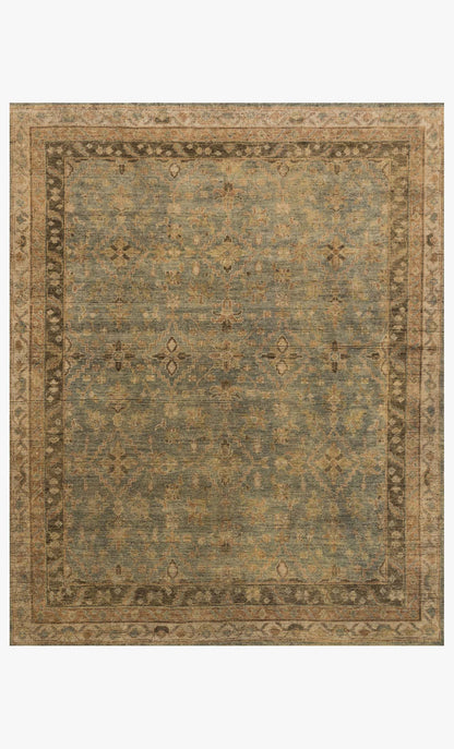 Loloi Heirloom HQ-04 Aqua / Terracotta area rug - image 1