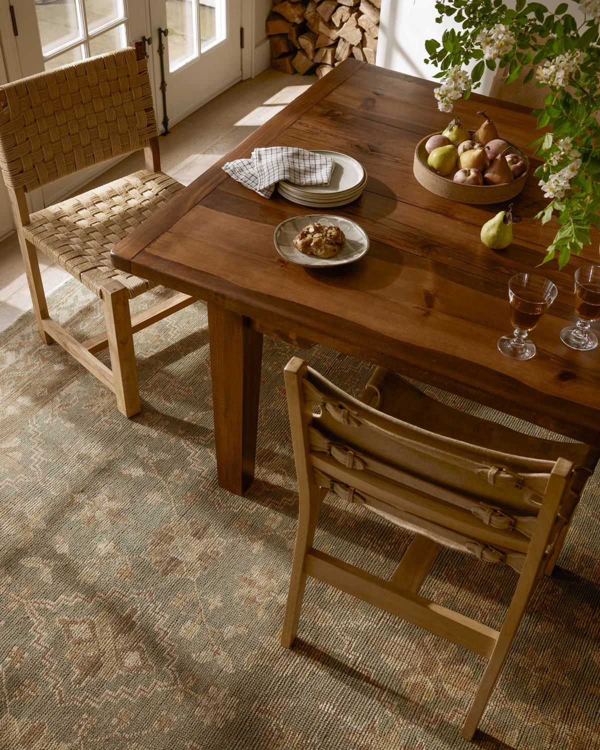 Loloi Heirloom HQ-04 Aqua / Terracotta area rug - image 3