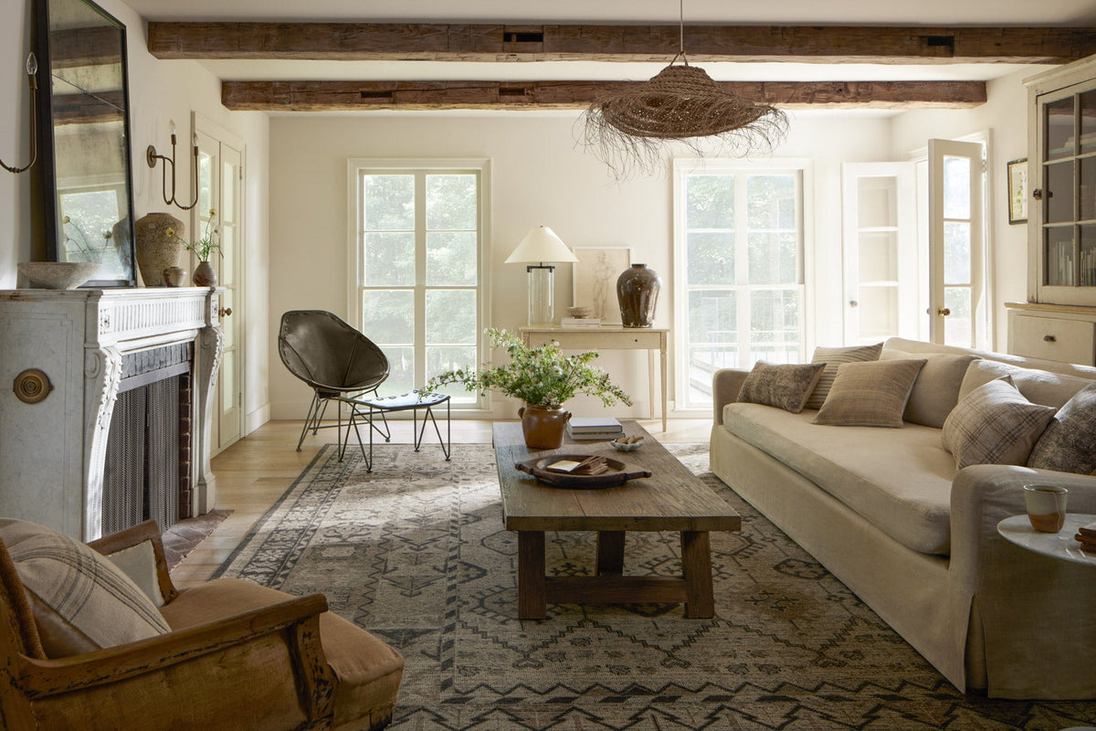 Loloi Heirloom HQ-06 Bone / Charcoal area rug - image 8