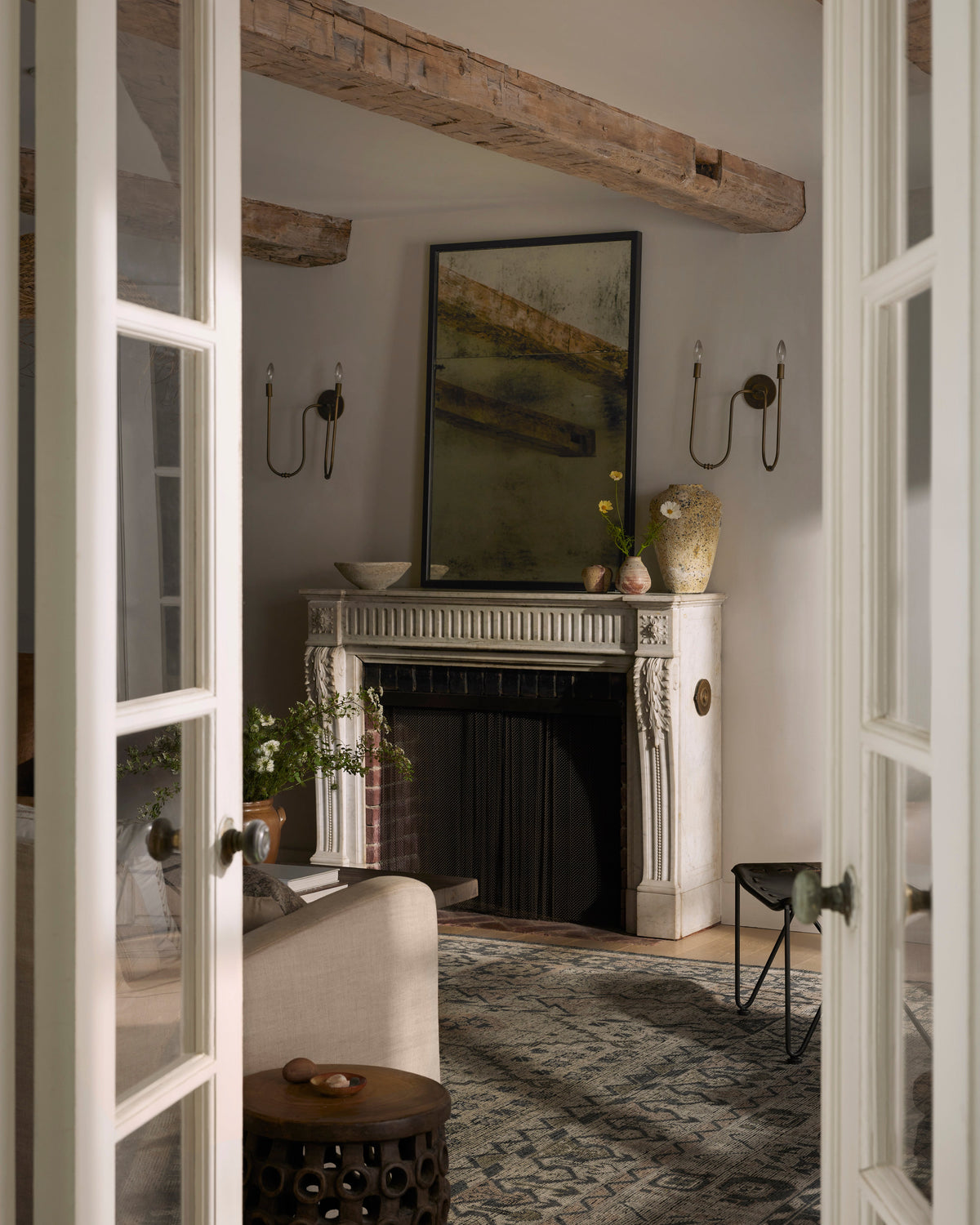 Loloi Heirloom HQ-06 Bone / Charcoal area rug - image 9