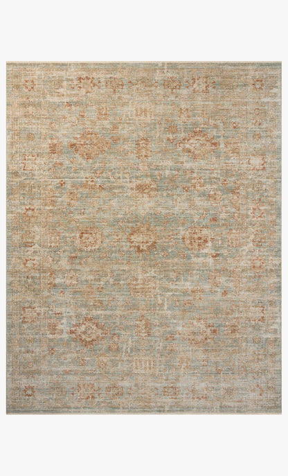 Loloi Heritage HER-06 Aqua / Terracotta area rug - image 1