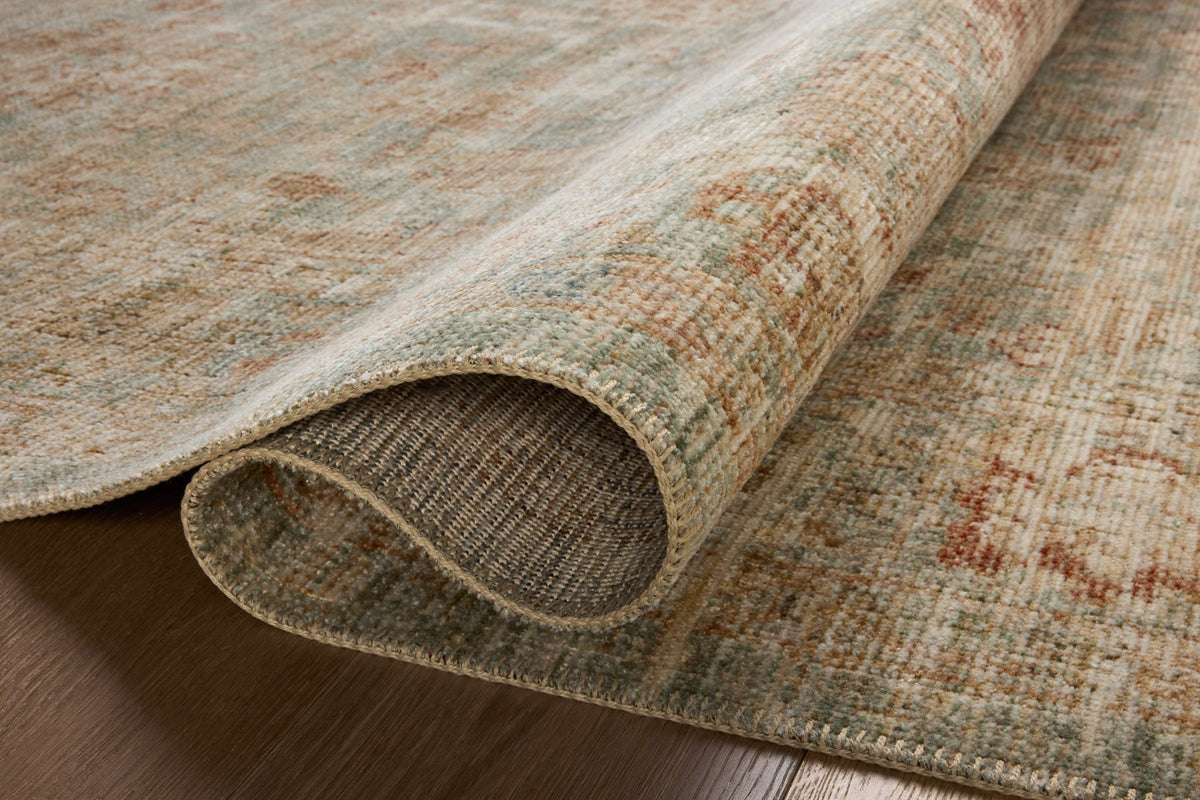 Loloi Heritage HER-06 Aqua / Terracotta area rug - image 6
