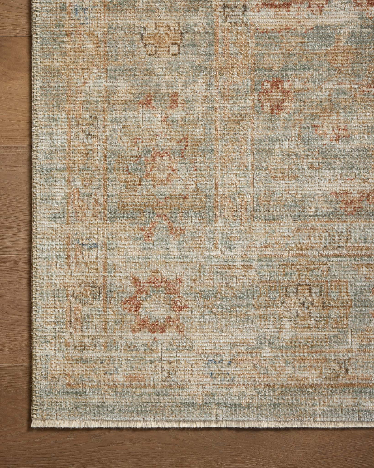 Loloi Heritage HER-06 Aqua / Terracotta area rug - image 7