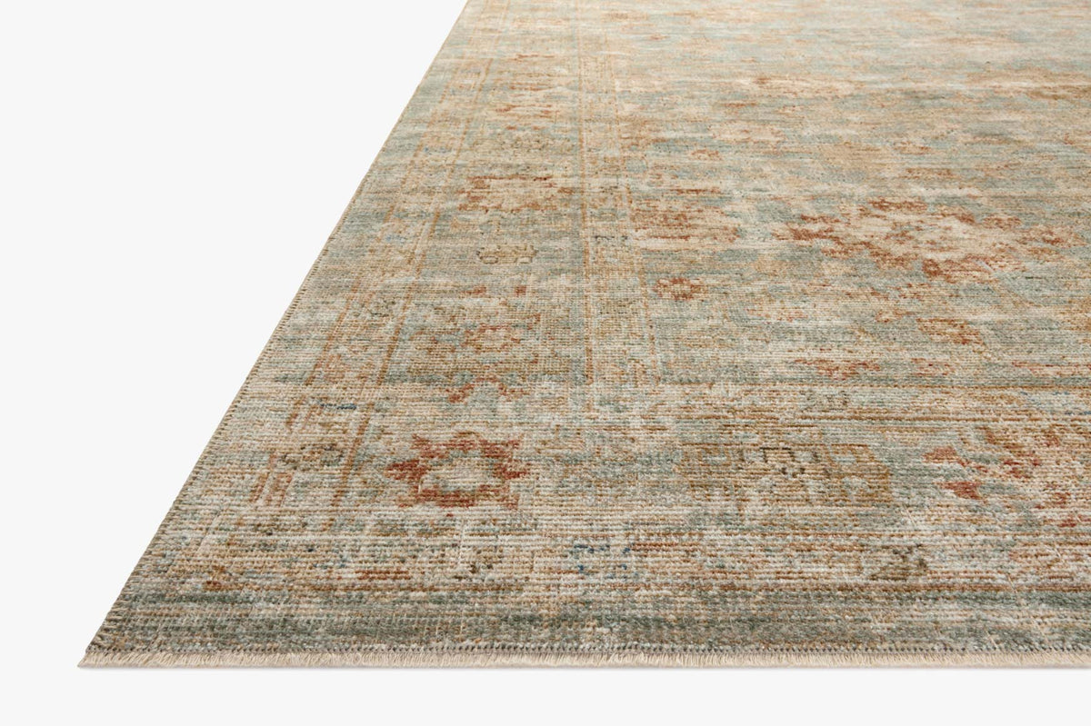 Loloi Heritage HER-06 Aqua / Terracotta area rug - image 3