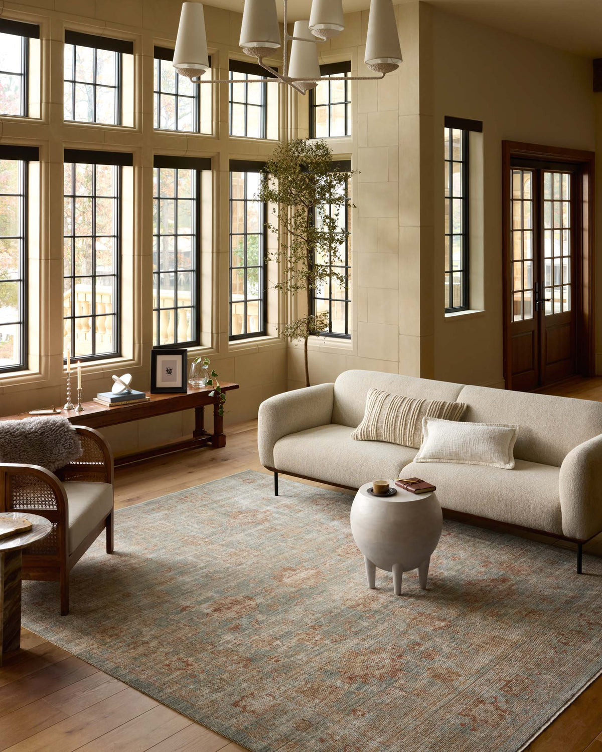 Loloi Heritage HER-06 Aqua / Terracotta area rug - image 2