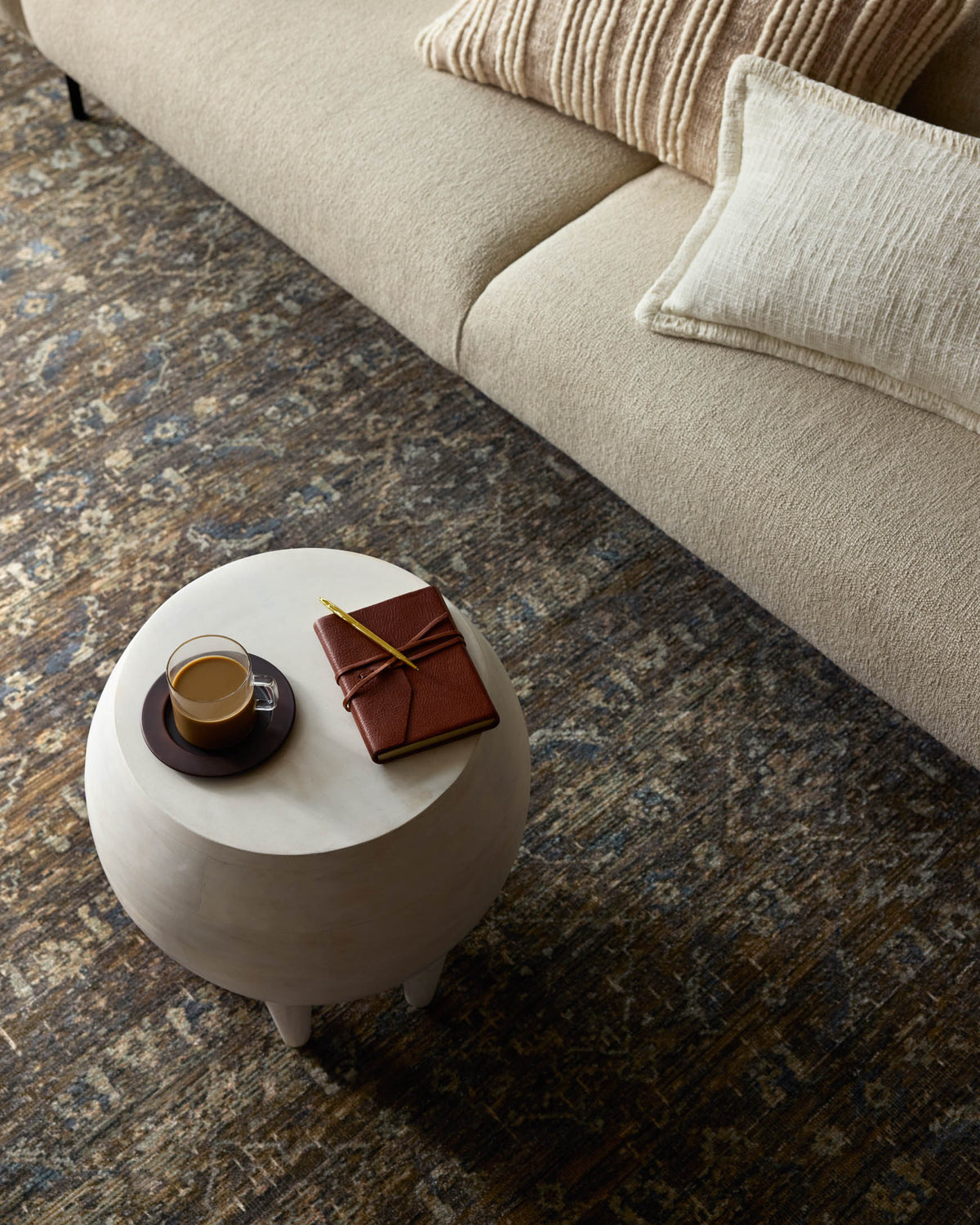 Loloi Heritage HER-14 Lagoon / Tobacco area rug - image 3
