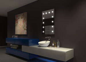 Paris Mirror 24" x 36" Rectangle Hollywood Illuminated Mirror 3000K