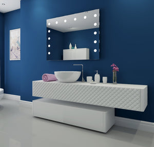 Paris Mirror 48" x 36" Rectangle Hollywood Illuminated Mirror 3000K