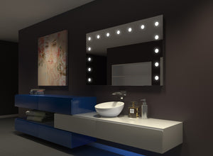 Paris Mirror 60" x 36" Rectangle Hollywood Illuminated Mirror 3000K