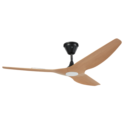 Big Ass Fans Haiku Coastal 60" Marine-Grade Outdoor Ceiling Fan - Caramel Airfoils / Black Motor, with Integrated LED - Includes 10" Downrod