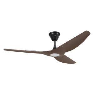 Big Ass Fans Haiku Coastal 60" Marine-Grade Outdoor Ceiling Fan - Cocoa Airfoils / Black Motor, with Integrated LED - Includes 10" Downrod