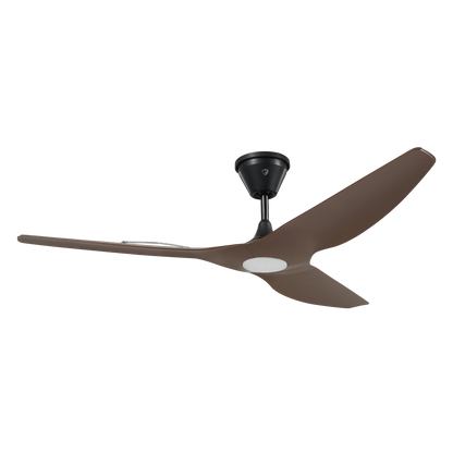 Big Ass Fans Haiku Coastal 60" Marine-Grade Outdoor Ceiling Fan - Cocoa Airfoils / Black Motor, with Integrated LED - Includes 10" Downrod