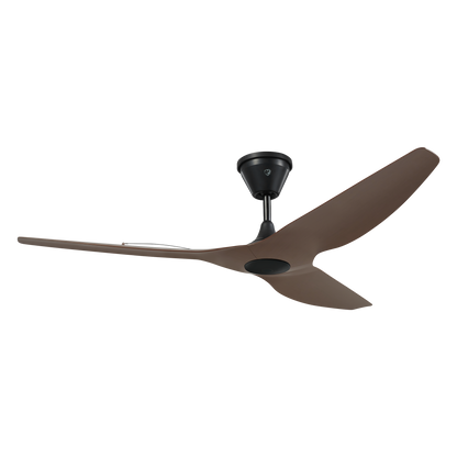 Big Ass Fans Haiku Coastal 60" Marine-Grade Outdoor Ceiling Fan - Cocoa Airfoils / Black Motor, No Light - Includes 10" Downrod