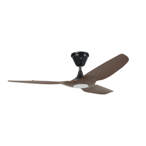Big Ass Fans Haiku Coastal 52" Marine-Grade Outdoor Ceiling Fan - Cocoa Airfoils / Black Motor, with Integrated LED - Includes 5" Downrod