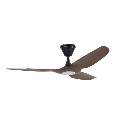 Big Ass Fans Haiku Coastal 52" Marine-Grade Outdoor Ceiling Fan - Cocoa Airfoils / Black Motor, with Integrated LED - Includes 5" Downrod