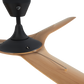 Big Ass Fans Haiku Coastal 60" Marine-Grade Outdoor Ceiling Fan - Caramel Airfoils / Black Motor, with Integrated LED - Includes 10" Downrod