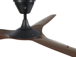 Big Ass Fans Haiku Coastal 52" Marine-Grade Outdoor Ceiling Fan - Cocoa Airfoils / Black Motor, with Integrated LED - Includes 5" Downrod