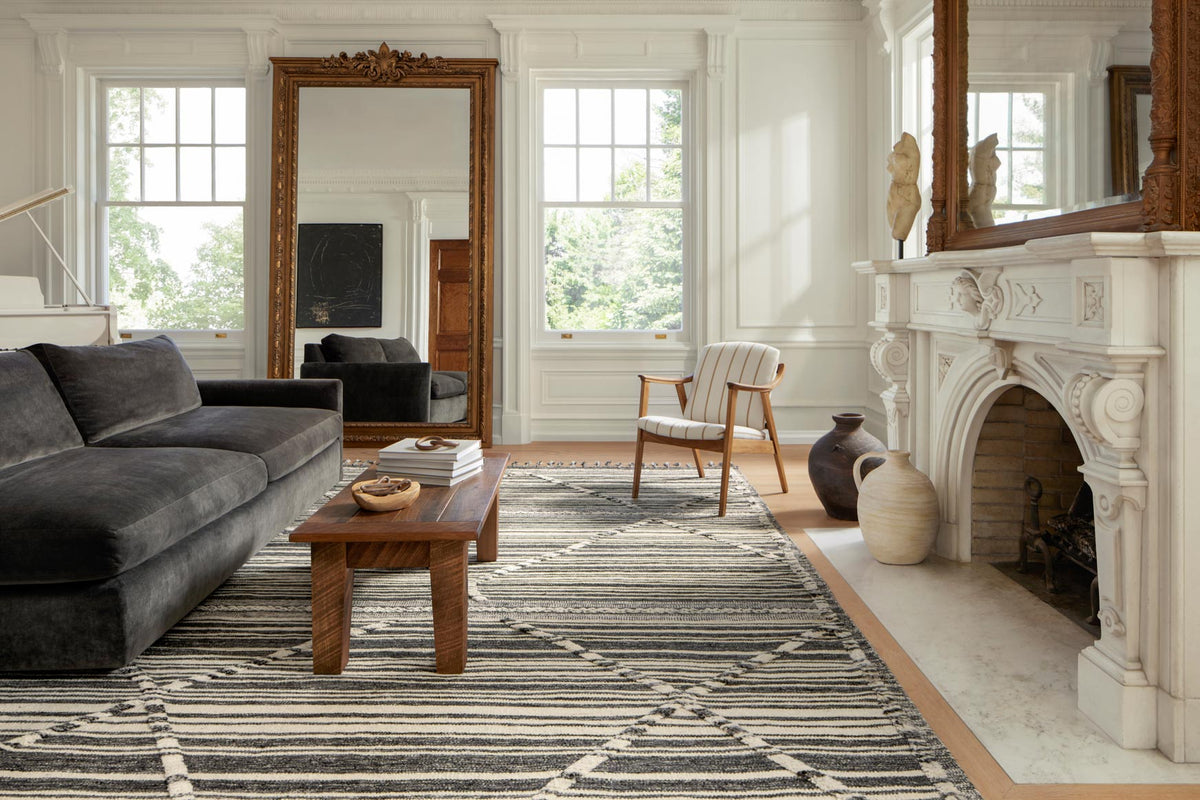 Loloi Iman IMA-01 Ivory / Charcoal area rug - image 4
