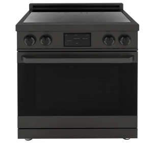 Induction Hardware Luxury Series 30-Inch 5.1 Cu. Ft. Induction Range, Self-Cleaning, Black Stainless Steel, S-IR30-BS