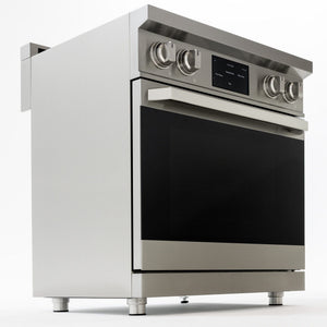 Induction Hardware Luxury Series Vega Edition 30-Inch 5.1 Cu. Ft. Induction Range, Self-Cleaning, Stainless Steel with Gold Accents, S-IR30-SS-VEGA