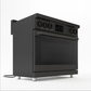 Induction Hardware Luxury Series Orion Edition 36-Inch 5.4 Cu. Ft. Induction Range, Self-Cleaning, Black Stainless Steel with Gold Accents, S-IR36-BS-ORION