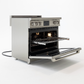 Induction Hardware Luxury Series Vega Edition 36-Inch 5.4 Cu. Ft. Induction Range, Self-Cleaning, Stainless Steel with Gold Accents, S-IR36-SS-VEGA