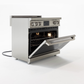 Induction Hardware Luxury Series Vega Edition 36-Inch 5.4 Cu. Ft. Induction Range, Self-Cleaning, Stainless Steel with Gold Accents, S-IR36-SS-VEGA