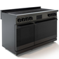 Induction Hardware Luxury Series 48-Inch 7.7 Cu. Ft. Double Oven Induction Range, Self-Cleaning, Black Stainless Steel, S-IR48-BS