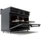 Induction Hardware Luxury Series 48-Inch 7.7 Cu. Ft. Double Oven Induction Range, Self-Cleaning, Black Stainless Steel, S-IR48-BS