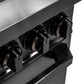 Induction Hardware Luxury Series 60-Inch 10.2 Cu. Ft. Double Oven Induction Range with Griddle, Self-Cleaning, Black Stainless Steel, S-IR60-BS