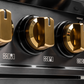 Induction Hardware Luxury Series Orion Edition 60-Inch 10.2 Cu. Ft. Double Oven Induction Range with Griddle, Self-Cleaning, Black Stainless Steel with Gold Accents, S-IR60-BS-ORION