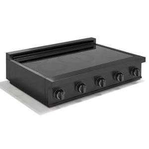 Induction Hardware 36" Induction Rangetop, 5-Zone, Black Stainless Steel, IRT36-BS