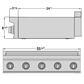 Induction Hardware 36" Induction Rangetop, 5-Zone, Orion Gold, IRT36-BS-ORION