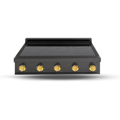 Induction Hardware 36" Induction Rangetop, 5-Zone, Orion Gold, IRT36-BS-ORION