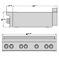 Induction Hardware 48" Induction Rangetop, 7-Zone, Black Stainless Steel, IRT48-BS