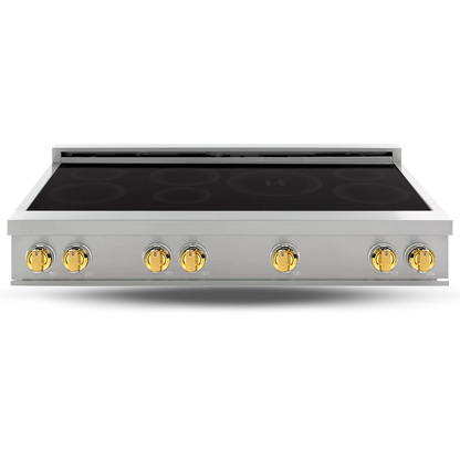 Induction Hardware 48" Induction Rangetop, 7-Zone, Vega Gold, IRT48-SS-VEGA