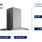 Hauslane Chef 30-in Convertible Stainless Steel Island Range Hood