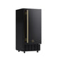 FORNO Cristallo 15-Inch Freestanding/Undercounter Nugget Ice Maker 66.1 lbs/Day Black with Brass Accent, FIMBI7307-15BLK